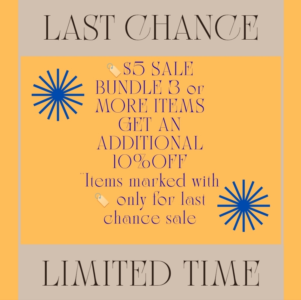 🏷️LAST CHANCE SALE $5 ITEMS LIMITED TIME